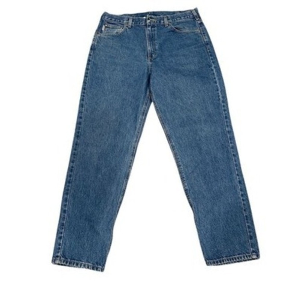 Carhartt Men's Relaxed Fit Blue Jeans Size 36‎ x 32 Medium Wash 5-Pocket Design